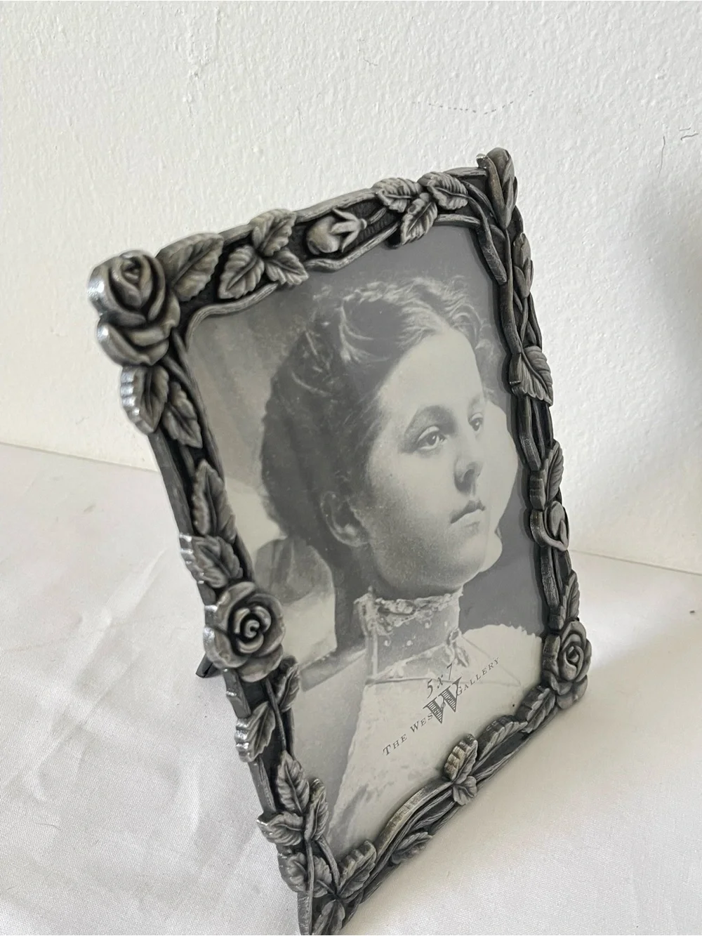Ornate Silver Floral Metal Picture Frame by the Weston Gallery